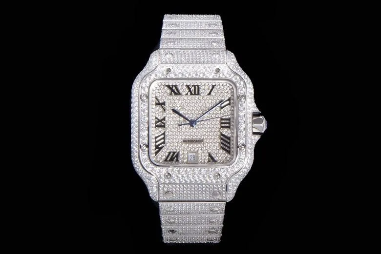 Diver high-end mechanical watch Watch 39.8MM 2824 movement QuickSwitch WSSA0013 Luxury brand VVS icy gypsophila diamond watch