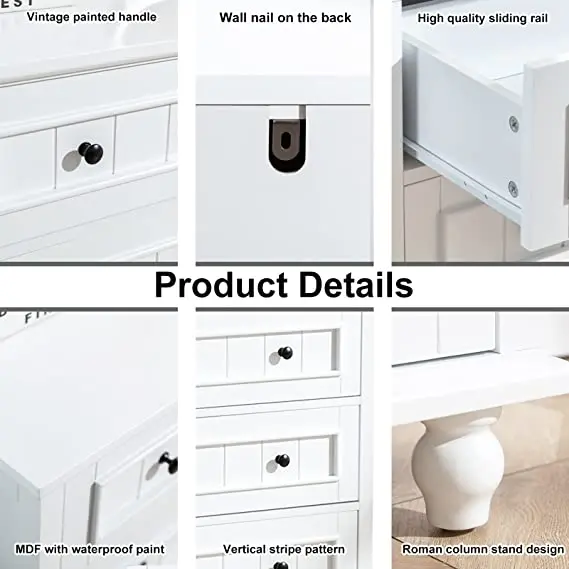 Modern design luxury bedroom 4 drawer dresser buffet cabinet sideboard wooden furniture