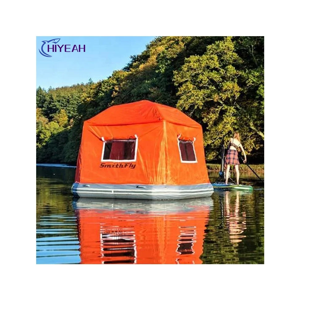 Commercial Shoal Tent Floating Inflatable Waterproof House Tent  Inflatable Fishing Boat Tent For Same