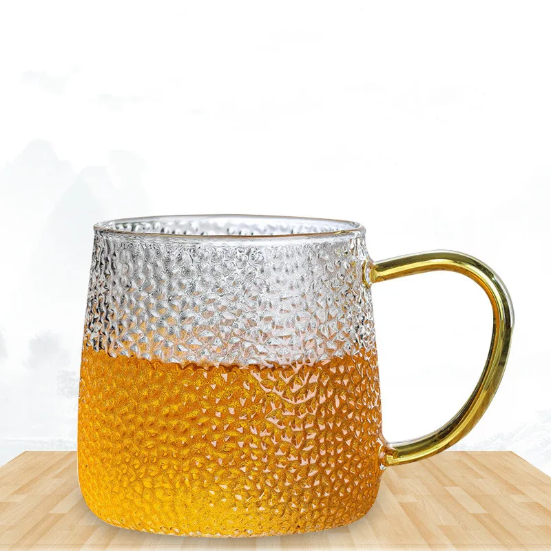 Wholesale High Quality Handmade Bar durable crystal Glacier high color value beer mug glass for Restaurant
