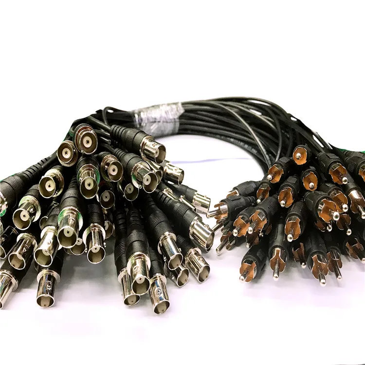 BNC female to RCA Male coaxial  CCTV camera cable assembly