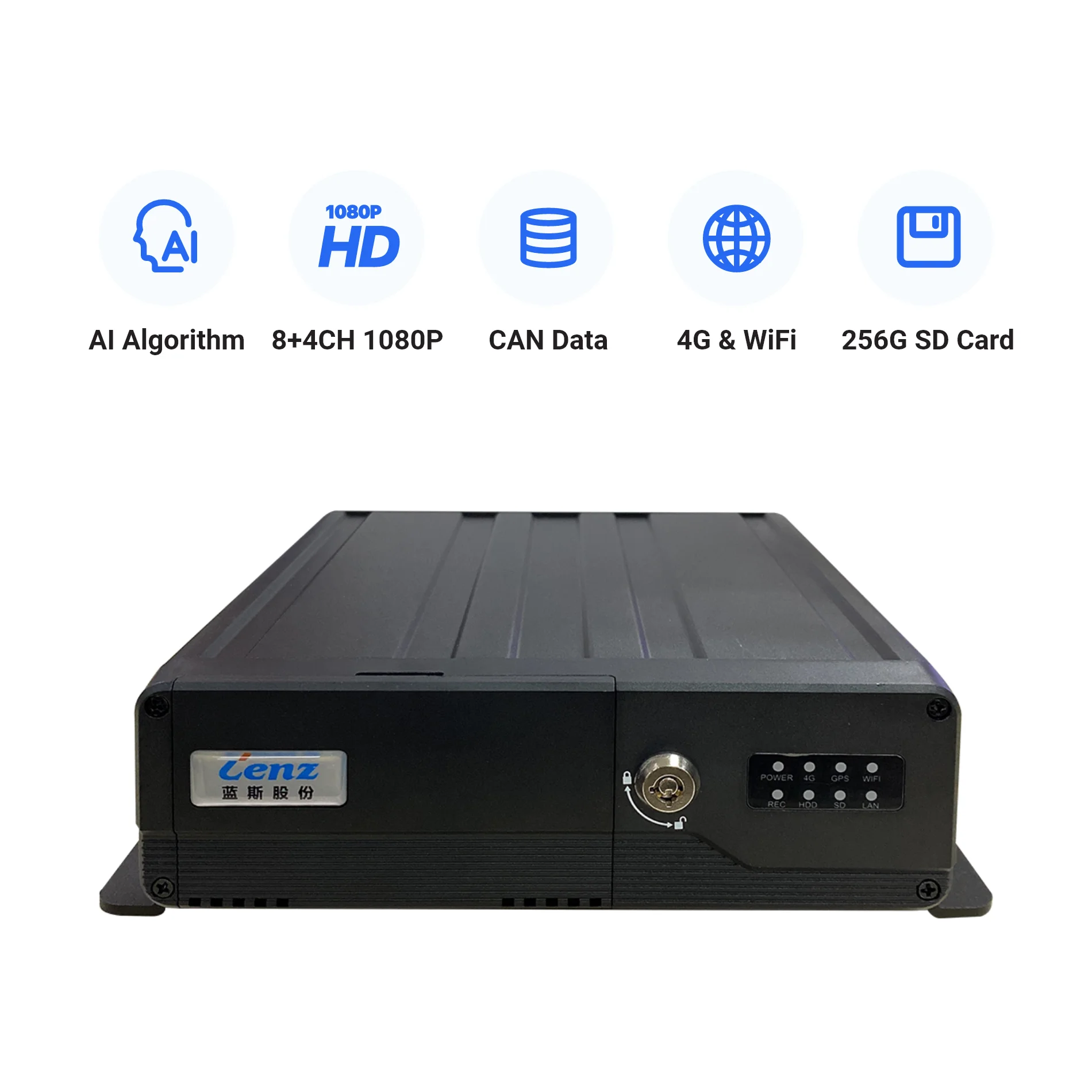 vehicle cctv mobile car dvr 8ch truck mobile dvr RS485 RS232 4G 5G WiFi