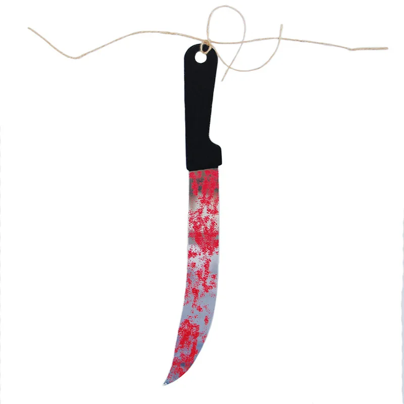 Halloween paper blood weapon knifes banner decoration