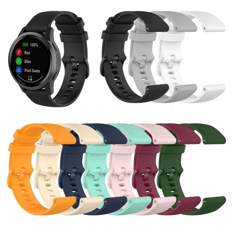 22mm Soft Silicone Rubber Watch Strap Band Bracelet Replacements For Garmin Vivoactive 4