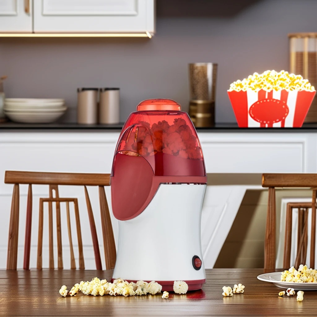 1200W GS Certified Durable Plastic Automatic Electric Mini Popcorn Maker Hot Air Household Use Popcorn Machine