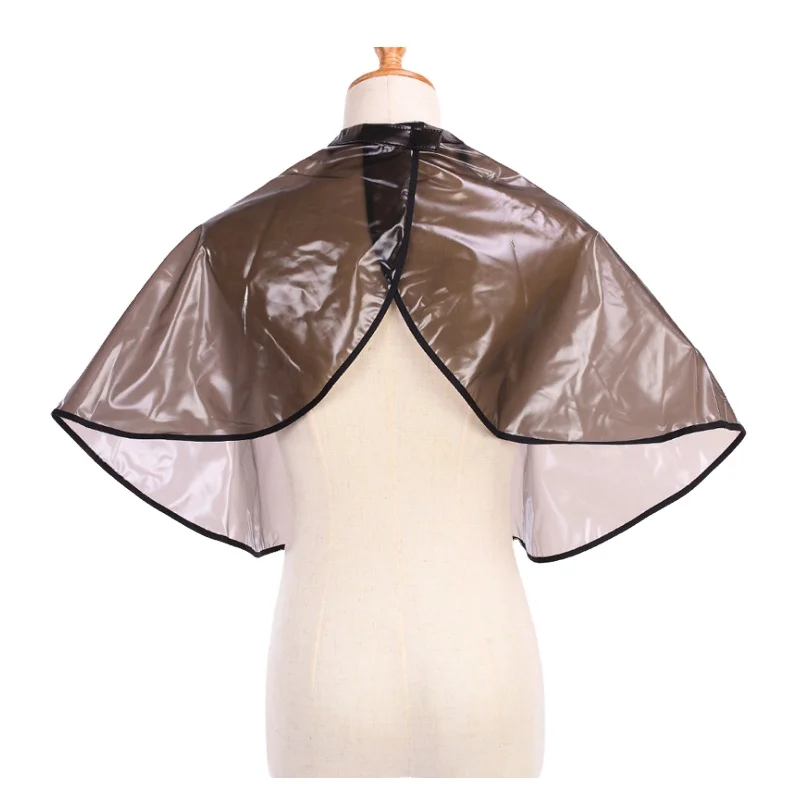Wholesale translucence brown hairdressser cape cutting barber aprons Custom  stylist apron