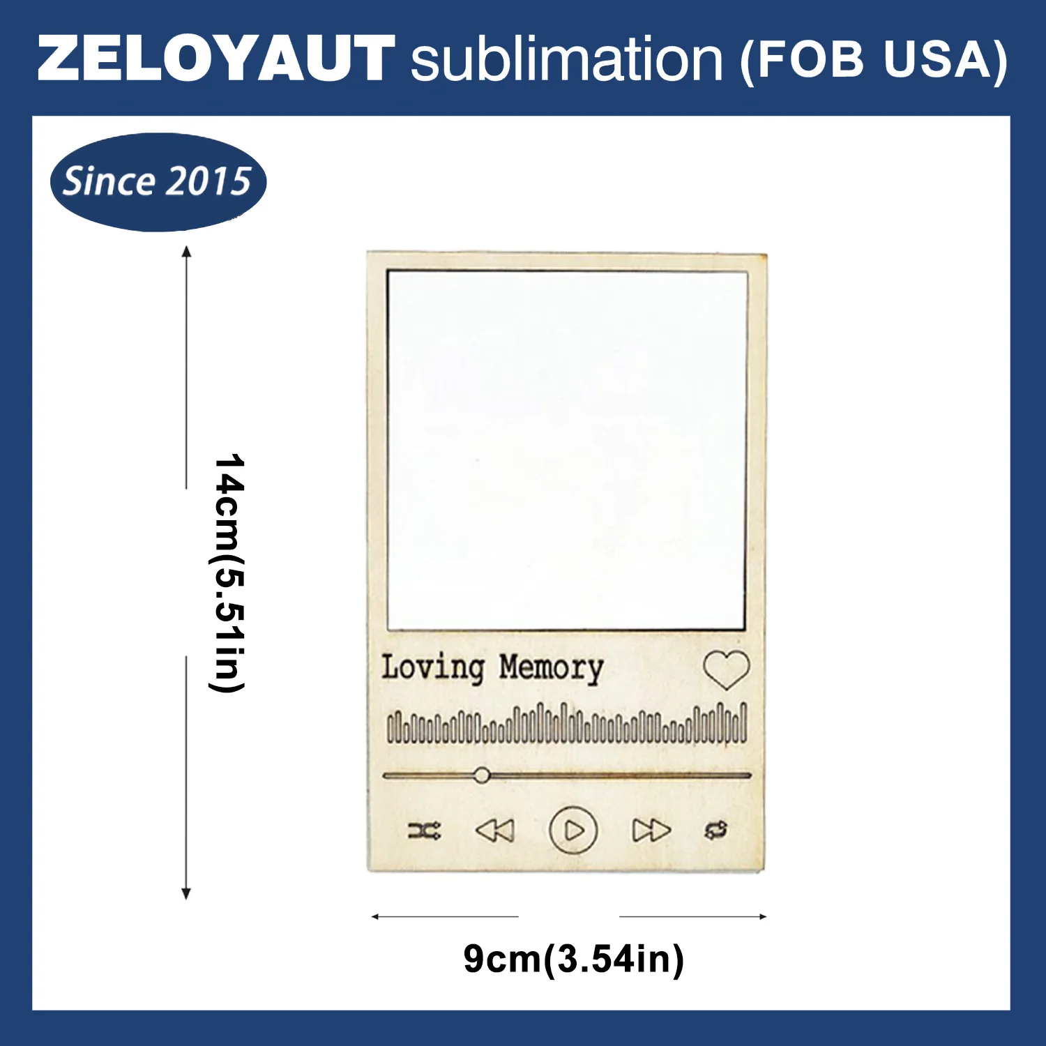 ZELOYAUT wholesale Sublimation blank DIY New Fashion Customized MDF Photo Frame Blanks 2024 for Home Office Villa Apartment
