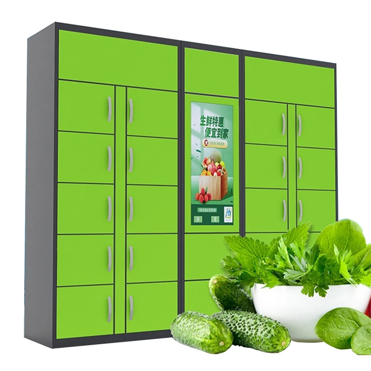 Intelligent Cooling Vegetable Fruit Self Pick up Locker Online Chilled Parcel Frozen Food Delivery Refrigerated