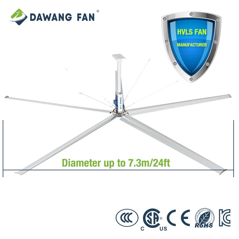 Вентилятор DAWANG 20 футов Hvls вентиляторы для коровьего сарая комфорт молочных амбаров фермы вентиляция потолочный вентилятор охлаждения