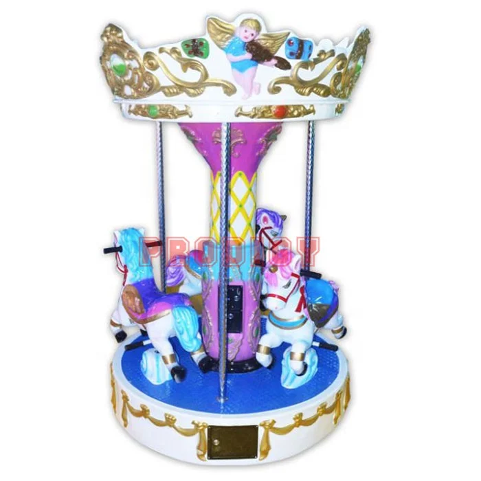 3 seats attractions indoor kids amusement rides horse carousel merry go round for sale