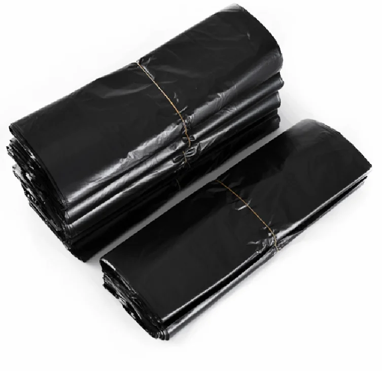 Heavy Duty Recycled Large Portable Polyethylene Black Rubbish Bag Refuse Sacks Hdpe Plastic Garbage Bags