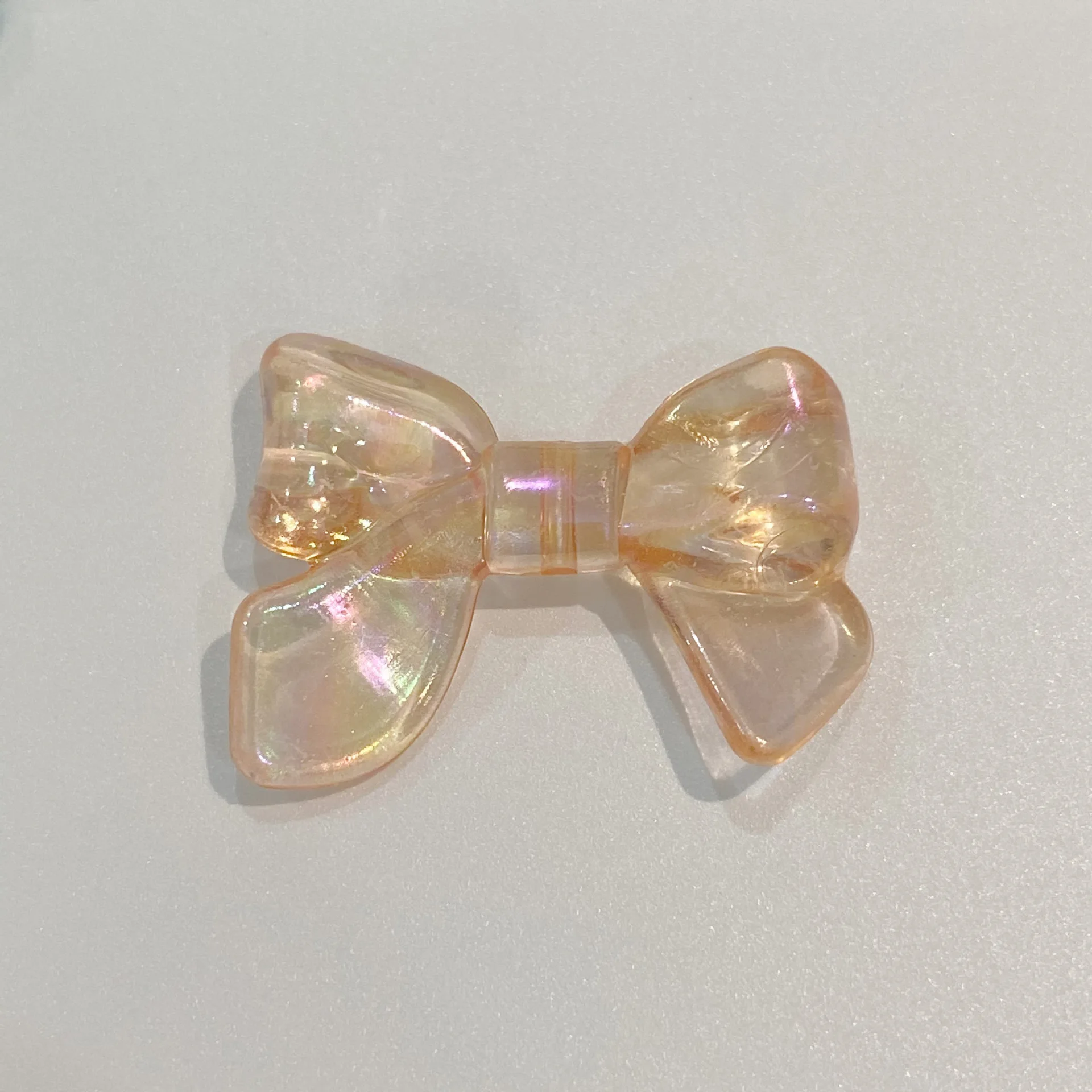 Wholesale Bowknot Acrylic Bead 24*32mm transparent AB color Beads for DIY phone shell necklaces Jewelry Making Accessories