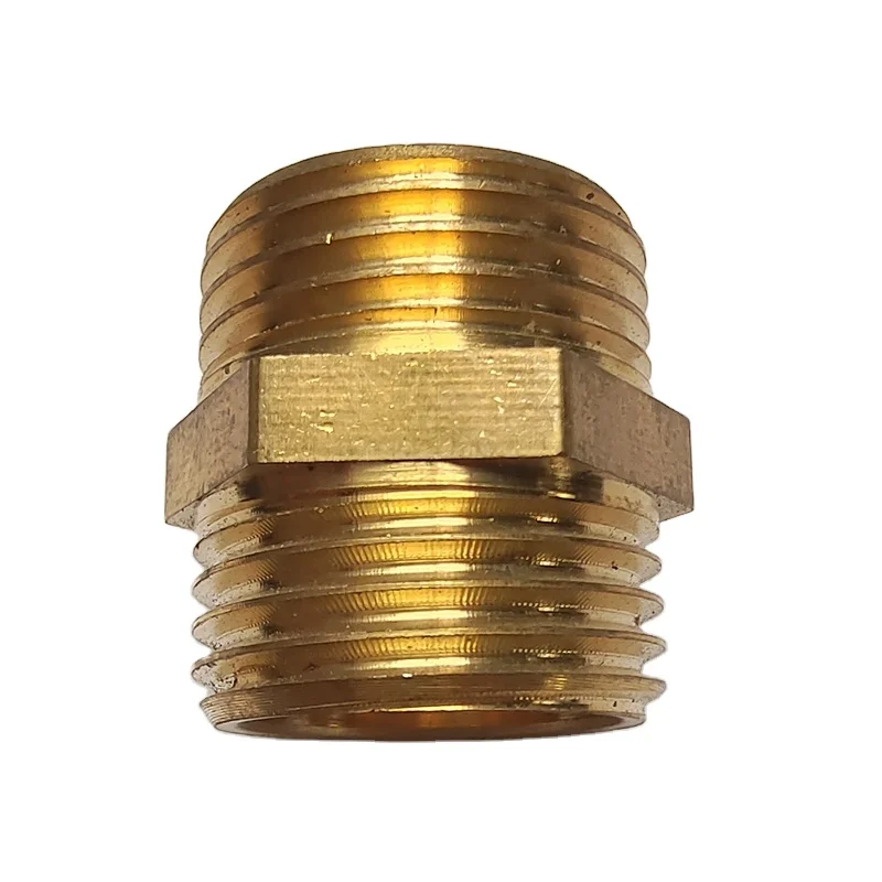 Brass Hex Pipe Fitting Nipple Sanitary Nipple Pipe Connection Fittings Union Connector For Water Hydraulic Systems