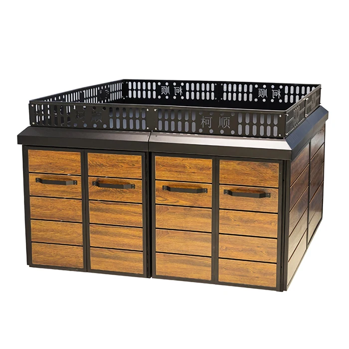 sanitation and high quality fruit and vegetable shelf supermarket display rack