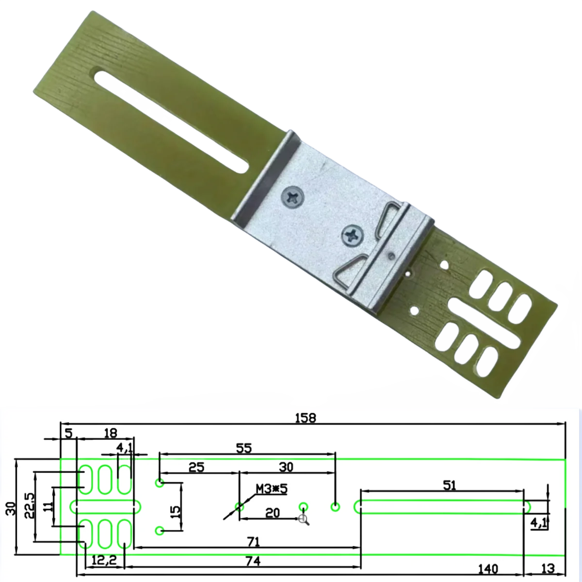Installed on 35mm DIN rail  linear rail clip clamp