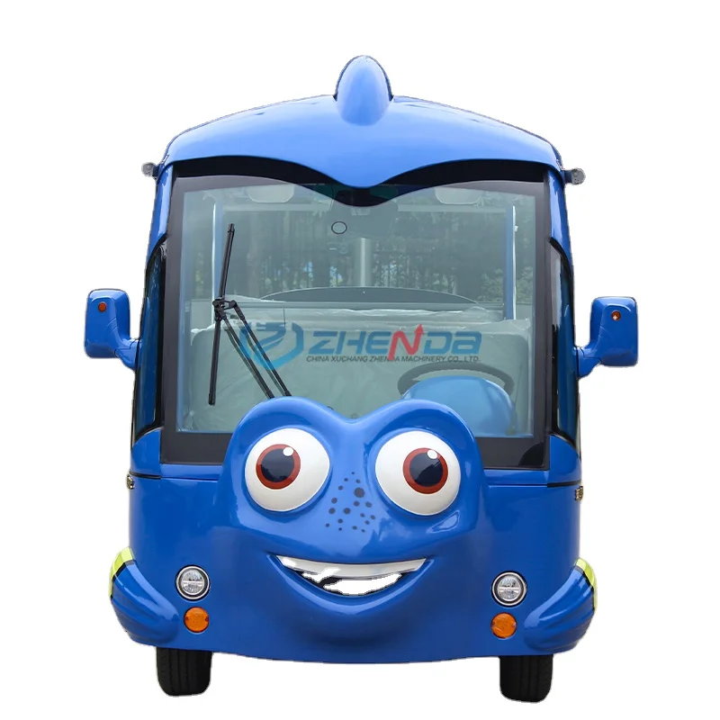 Custom Cartoon Design Amusement Park Sightseeing Bus Playground Tourist Sightseeing Bus for Sale with Bluetooth Speaker