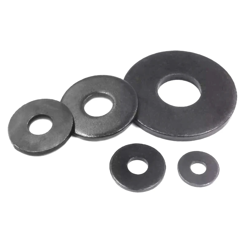 Black Grade 8 Metal Flat Washer, Meson Huasi Thickened Flat Washer M3M4M5M6M8M10M12M16-M30