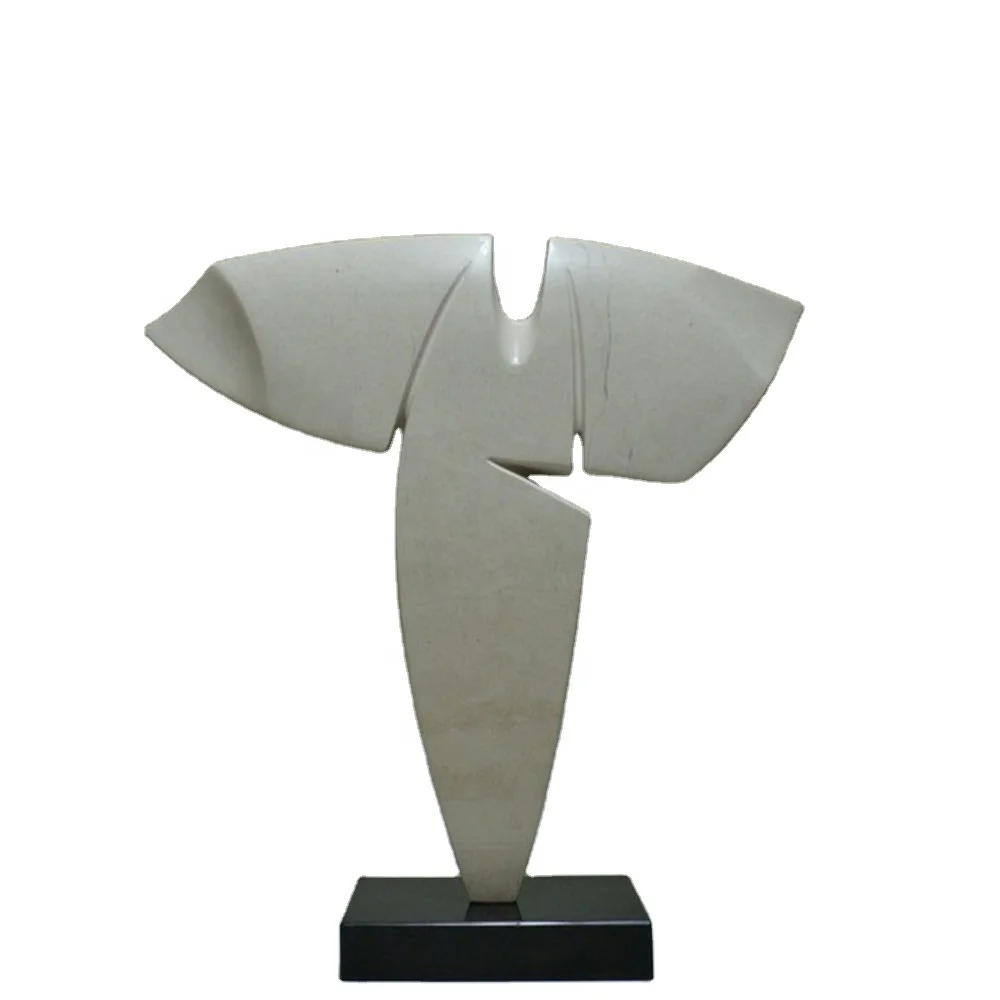 Unique 2023 modern abstract Outdoor Protugal Botticino marble stone sculpture with natural texture