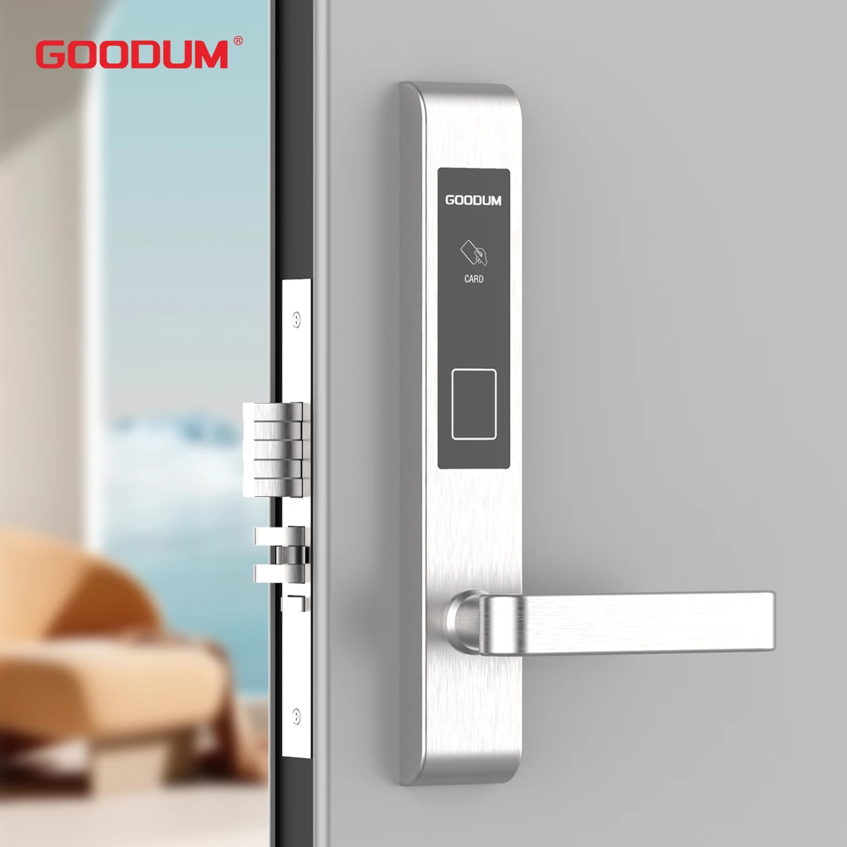 GOODUM Smart Lock System Wholesale Replacement Design for Hotel RFID Card Door Secure Smart Key Key Card China Manufacturer