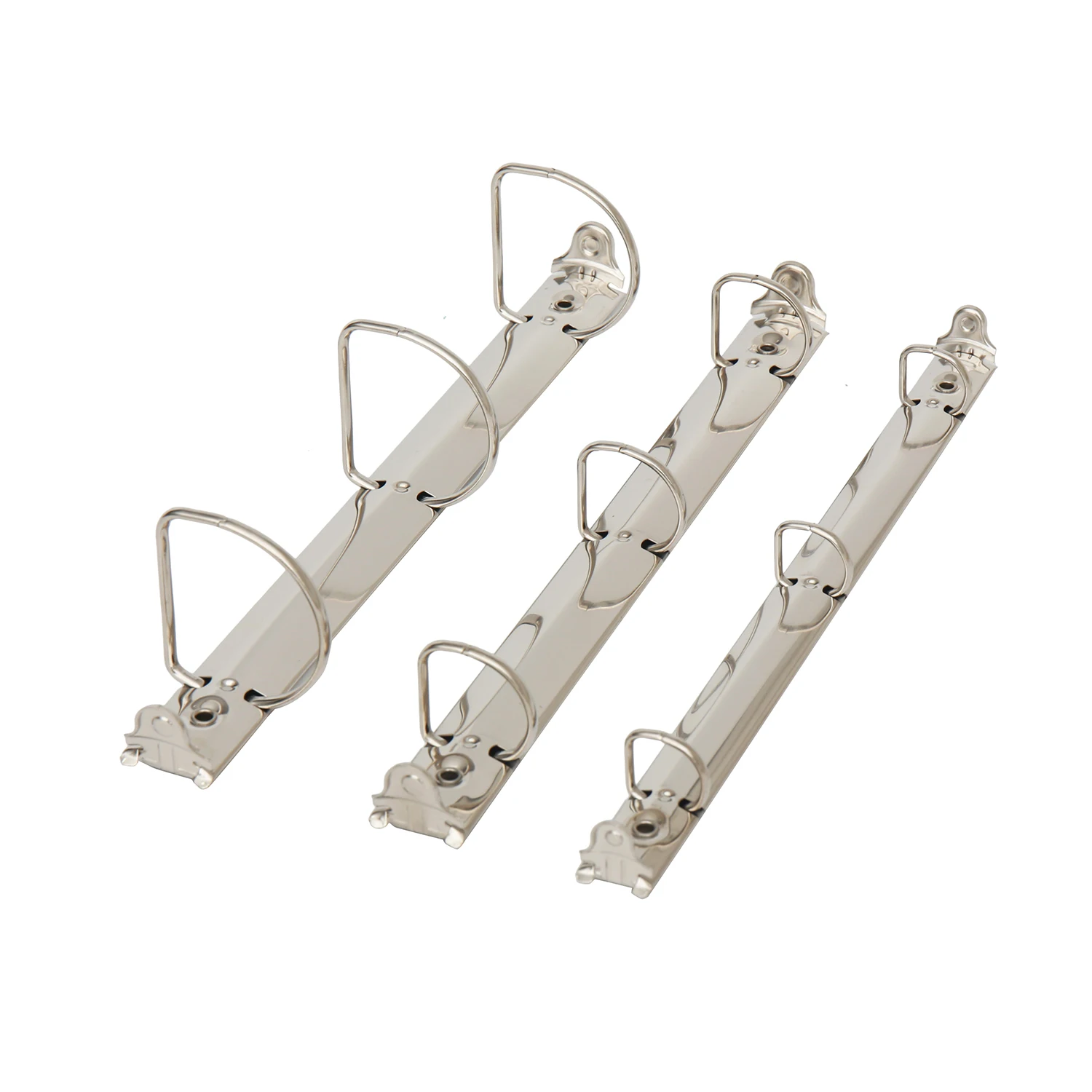 wholesale metal silver loose leaf ring binder clip   3 Ring Binder Mechanism Clip