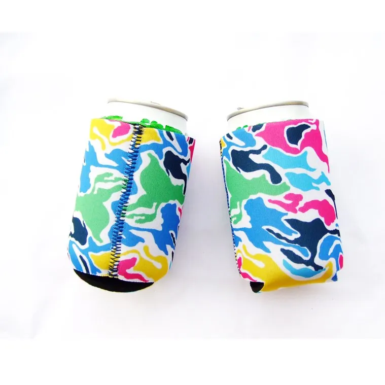 Slim Stubby Blank Shape Neoprene Insulated White insulated Collapsible Water Bottle Can Cooler Coozies
