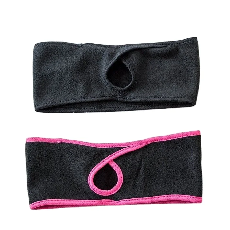 polar fleece headband Ponytail headbands cheap sports gym woman outdoor custom headband with logo