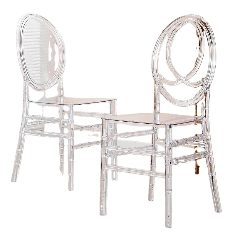 wholesale Factory Adult Rental Plastic Resin Clear Transparent Event Chair Chiavari Chair Phoenix Tiffany Napoleon Chair