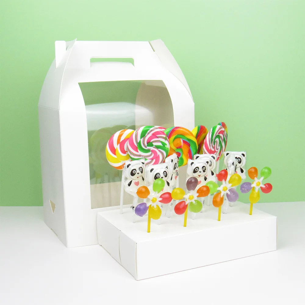Hot sale candyland and party favor treat box lollipop box with stand