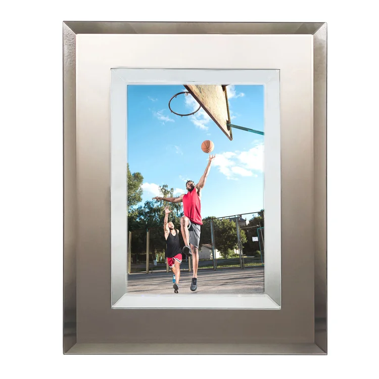 Custom luxury wedding mirror photo frame crystal glass photo frame photo