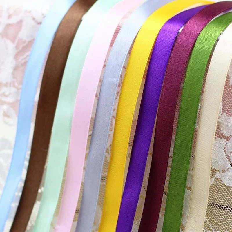 (25 Yards/roll) 10mm Single Face Satin Ribbon Webbing Decoration Gift Christmas Ribbons Wholesale