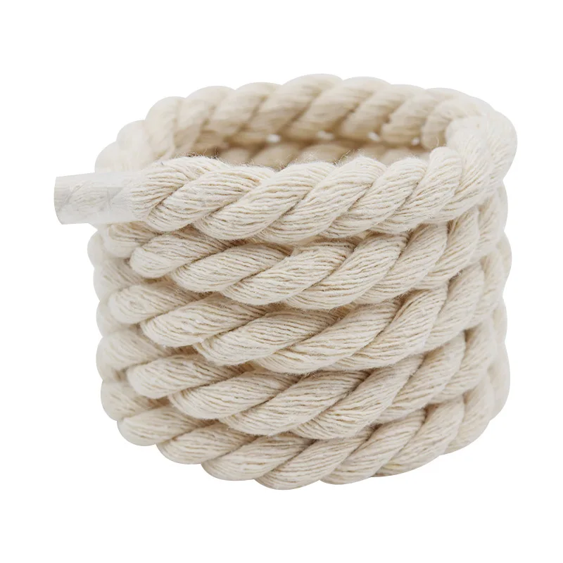 Vintage Outdoor Sports Shoe Lace 10mm round Polyester Cotton Twisted Cord Thick Rope for Outdoor Sports Accessories