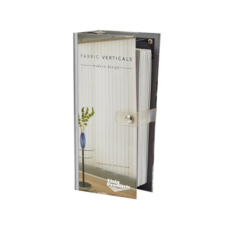 2022 OEM Customized New Design Blinds   Fabric Swatch Card Sample Book for window curtain with handle