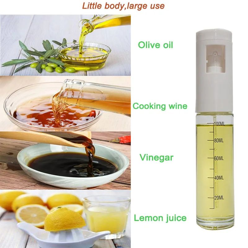 2022 Kitchen Accessories Food Grade  PP 100ML Olive Oil Sprayer Bottle, Spray Oil Mist Pot For Cooking