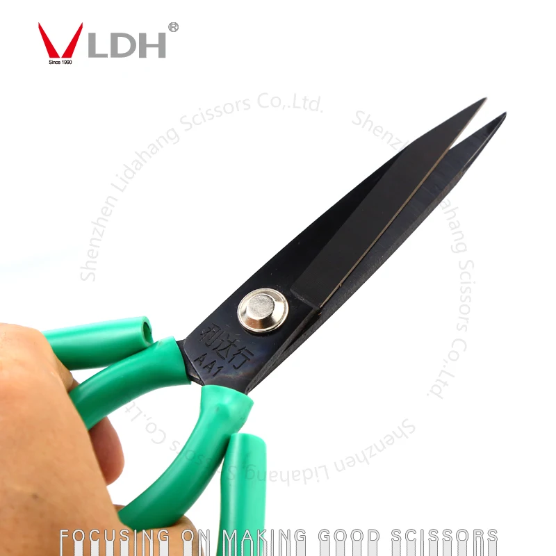 Fabric Sewing Shears LDH Brand Leather Cutting Rubber Handle Scissors