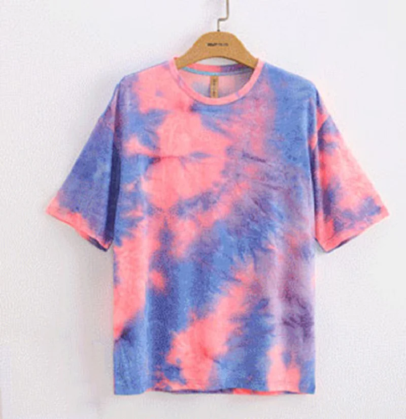 China Wholesale Short Sleeve Summer Tie Dye T Shirts Over sized Tee Tie-Dye T-Shirt