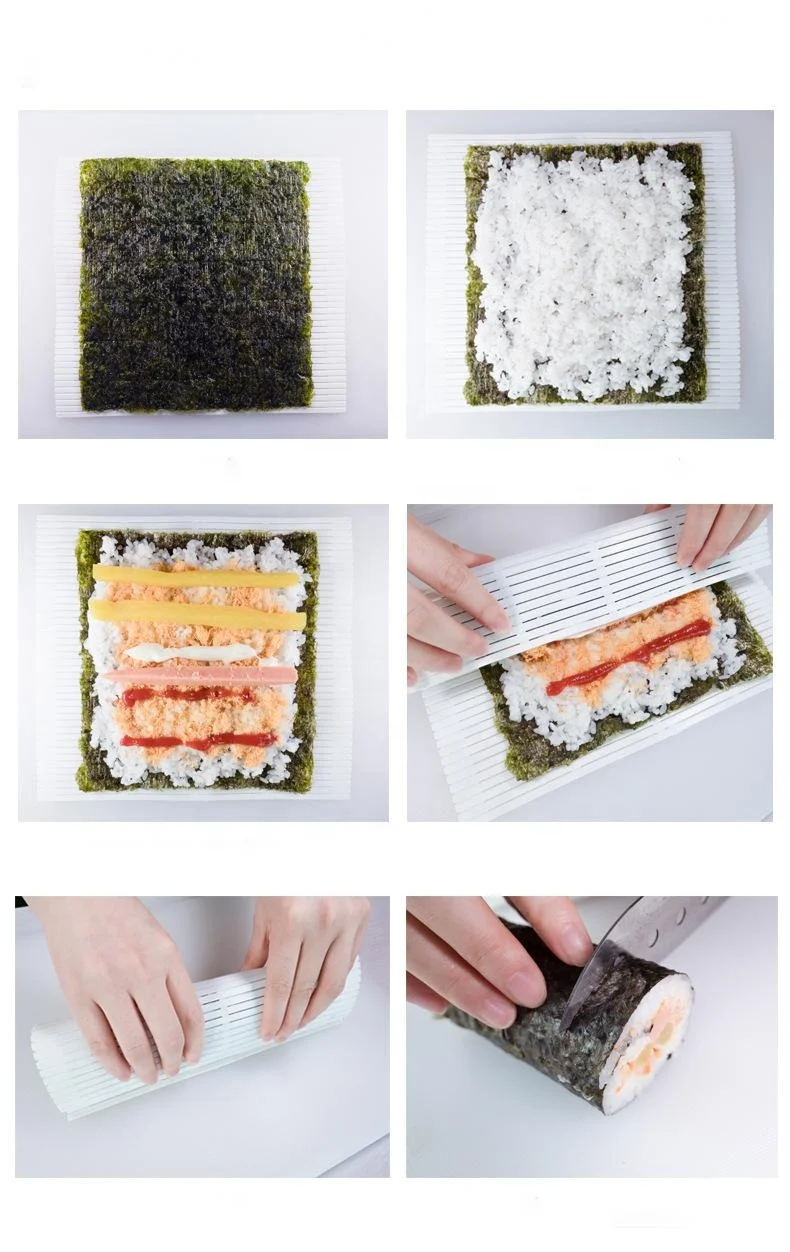 Cooking Accessories Japanese Food Rice Roll Mold DIY Plastic Sushi MaKing Rolling Mat Sushi Tools