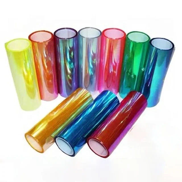 GWF PPF Yellow PVC Vinyl Color Car Headlight Lamp Film Tph 0.3*8 Headlight Protection Film Piece