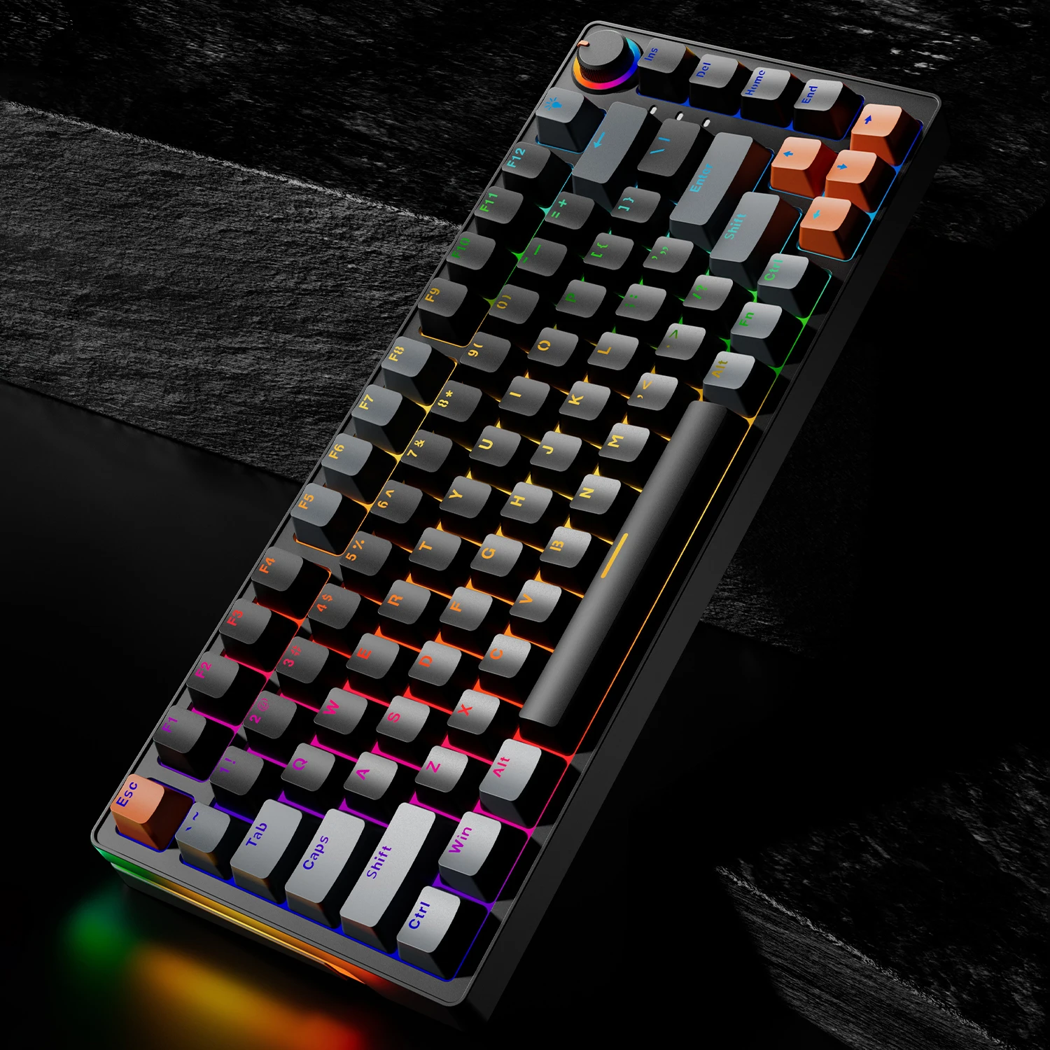 SAMA Tri-modes 75% Gasket Mount RGB Backlit Gaming Mechanical Keyboard TKL Wireless 83 keys Hot swap Wired Keyboard