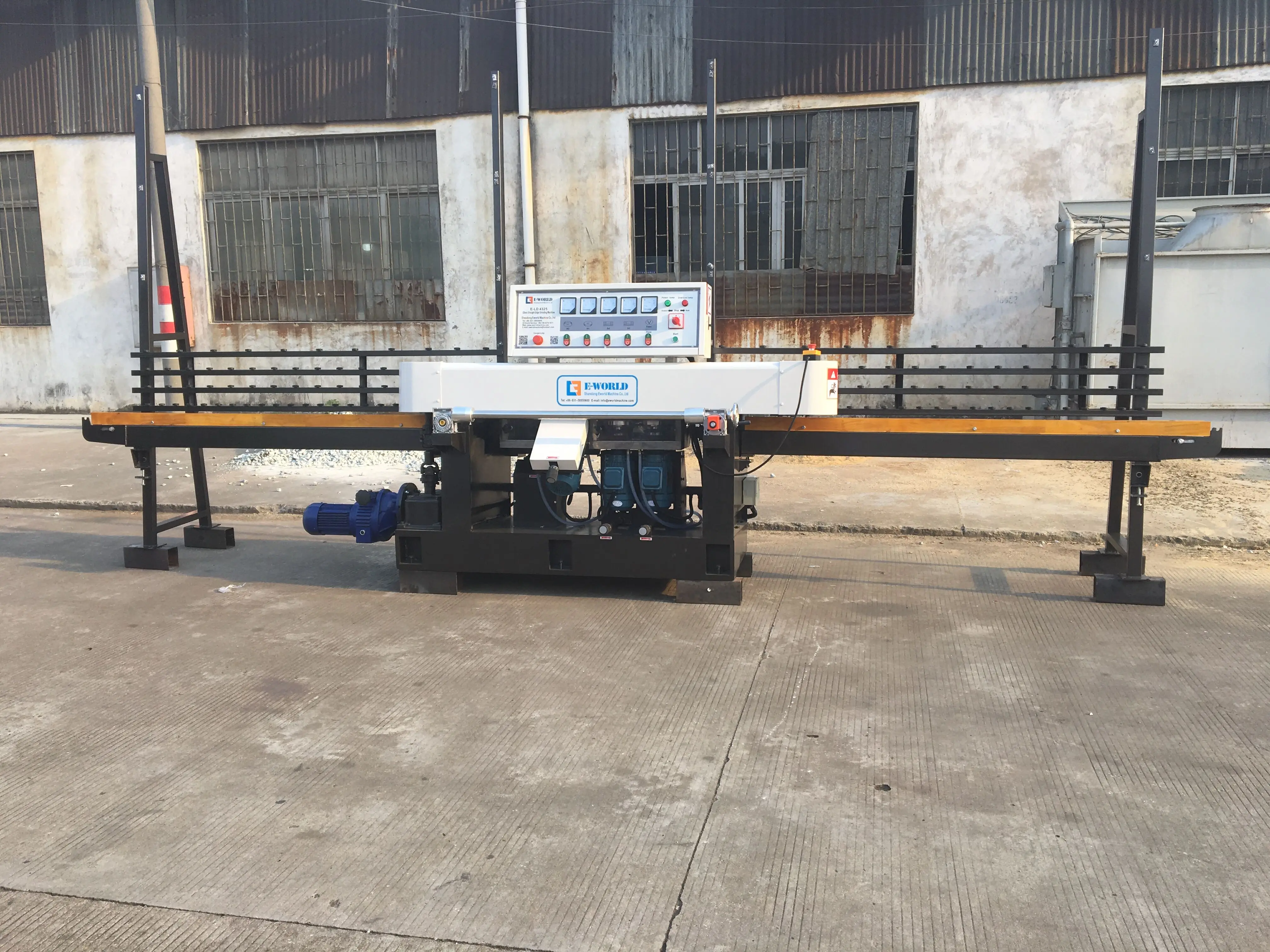 4 Motors Glass Straight-Line Pencil Edging Machine/Round Edging Machine/Flat Edging Machine with Good Polishing