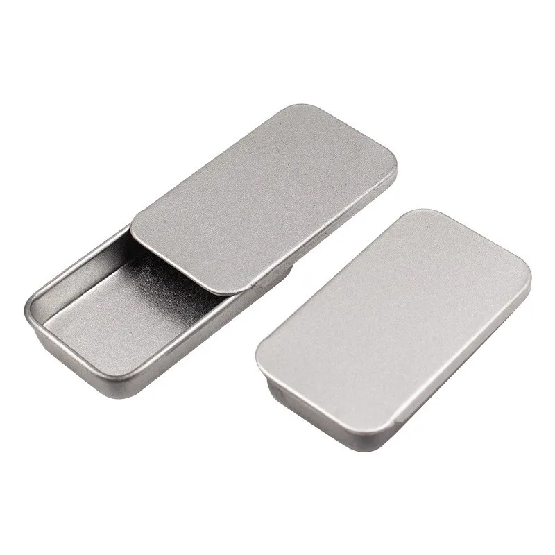60*34*11 мм Серебряная жестяная коробка для мази скользящая