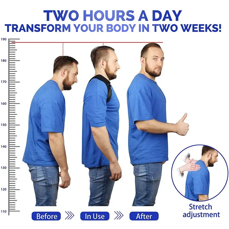 Custom Adjustable Scoliosis Back Support Brace For Men Women Neoprene Belt Posture Corrector