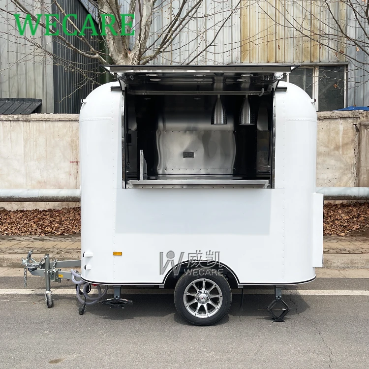 Wecare food carts and food catering trailer coffee truck mobile food trailer with full kitchen