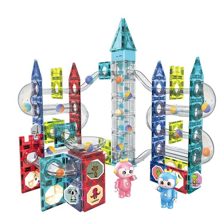 Balin Creative Construction Set Toy Educational Toy Magnetic Building Blocks Magnetic Marble Run Toy