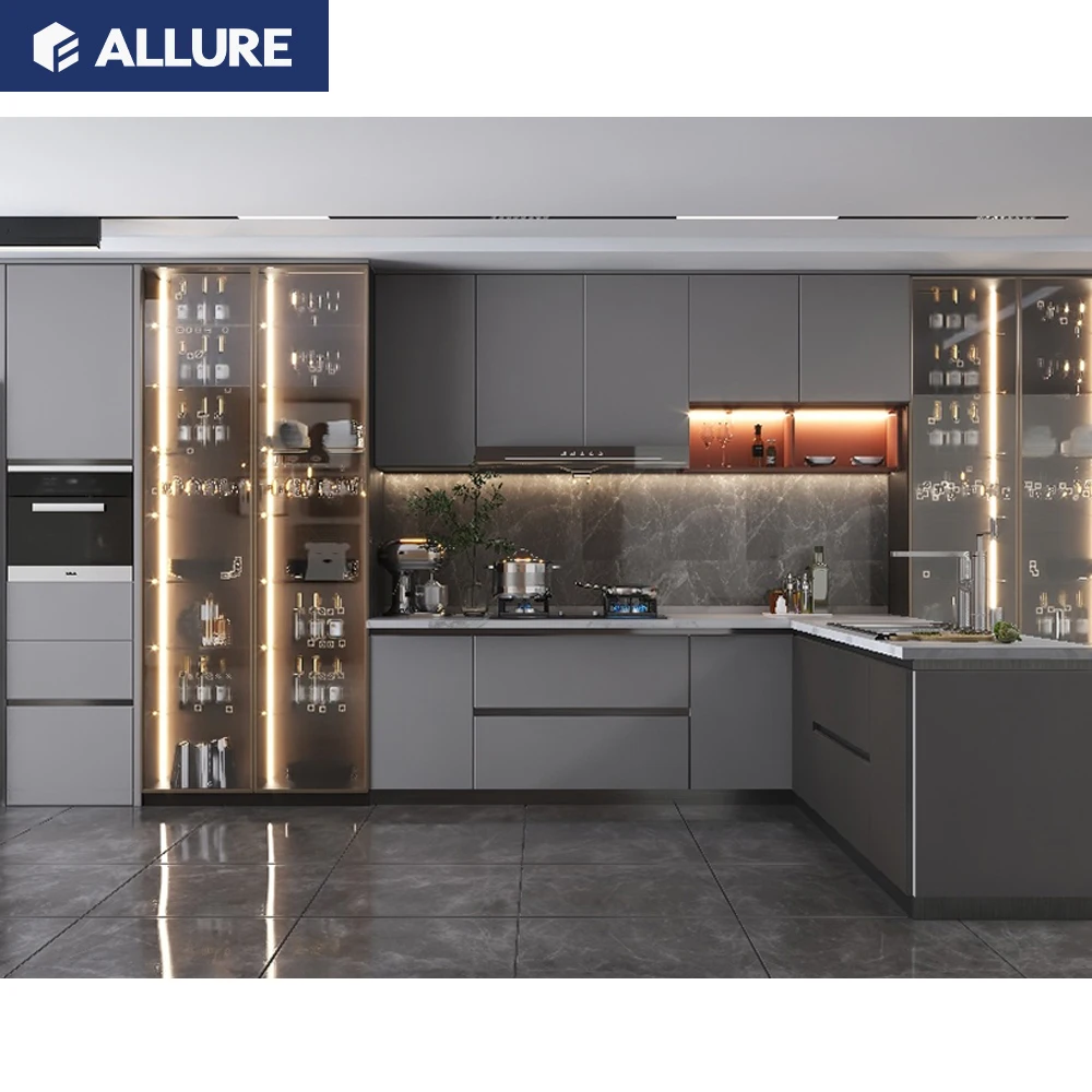 Allure kitchens ready design smart discontinued asian 2 pac apartment kitchen cabinet
