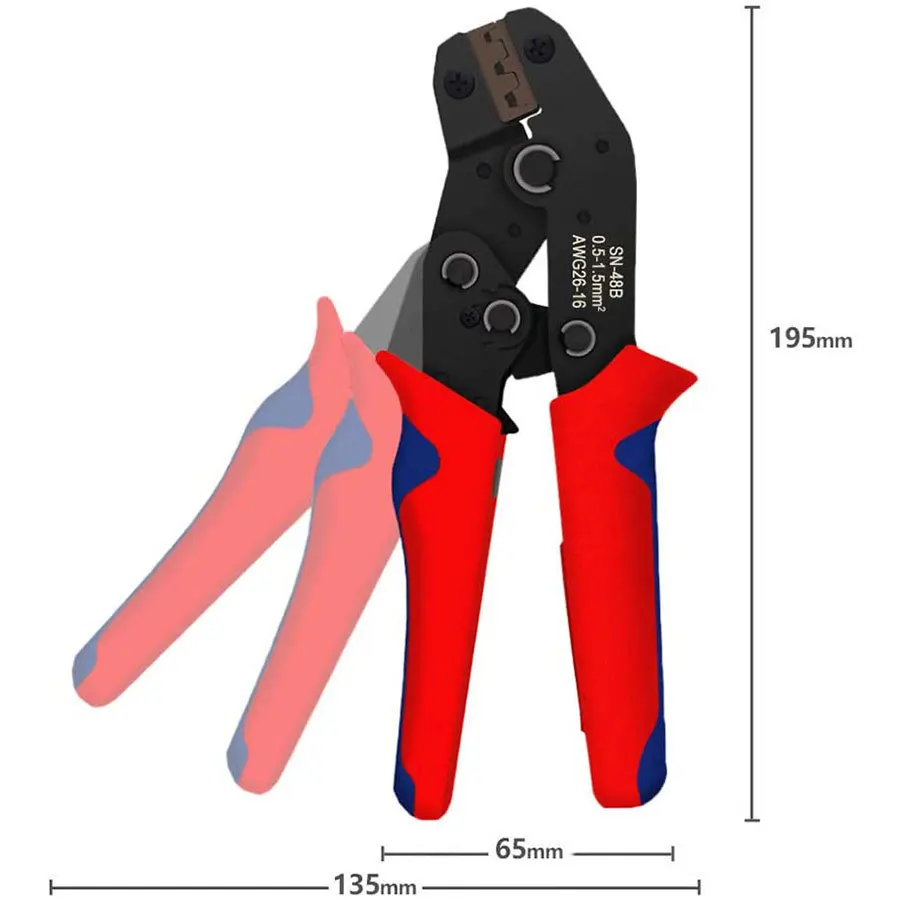 Terminals Crimp Pliers Crimping Tools SN-48B Kit for 2.8 4.8 6.3 VH3.96 Wire Crimper Crimping Tools Ratcheting