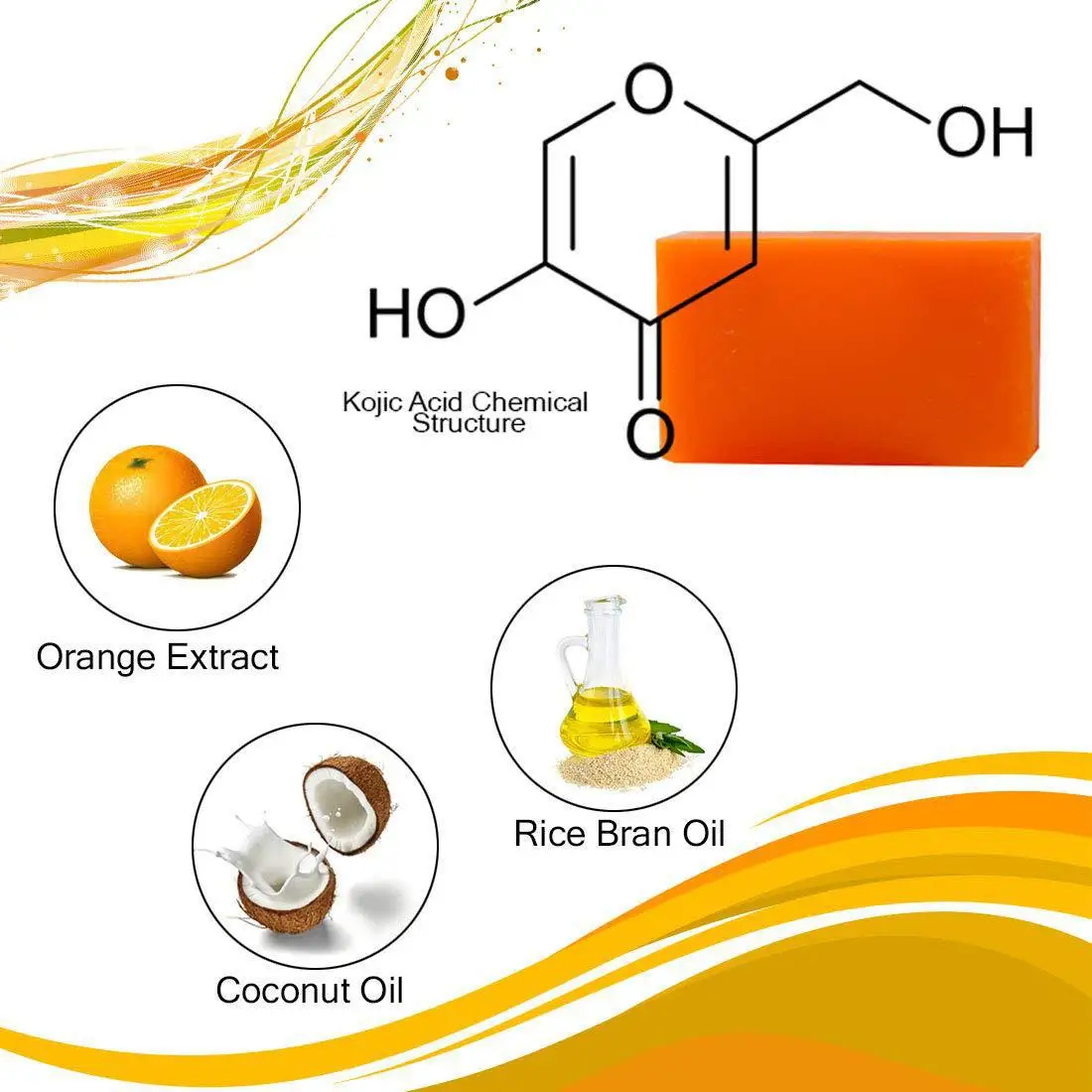 Wholesale Private Label Handmade Organic Natural Bath Lightening Whitening Body Kojie San Kojic Acid Face Soap