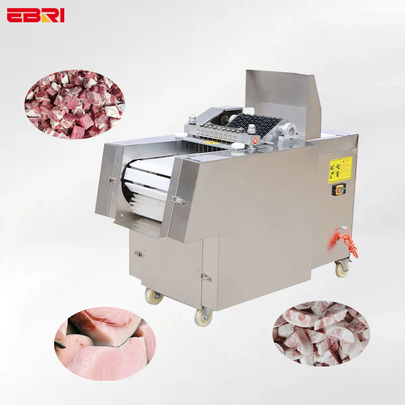 Commercial Meat Slicer Machine Chicken Beak Cutter Cube Butchery Meat Cutting Machine Frozen Fish Cutting Machine