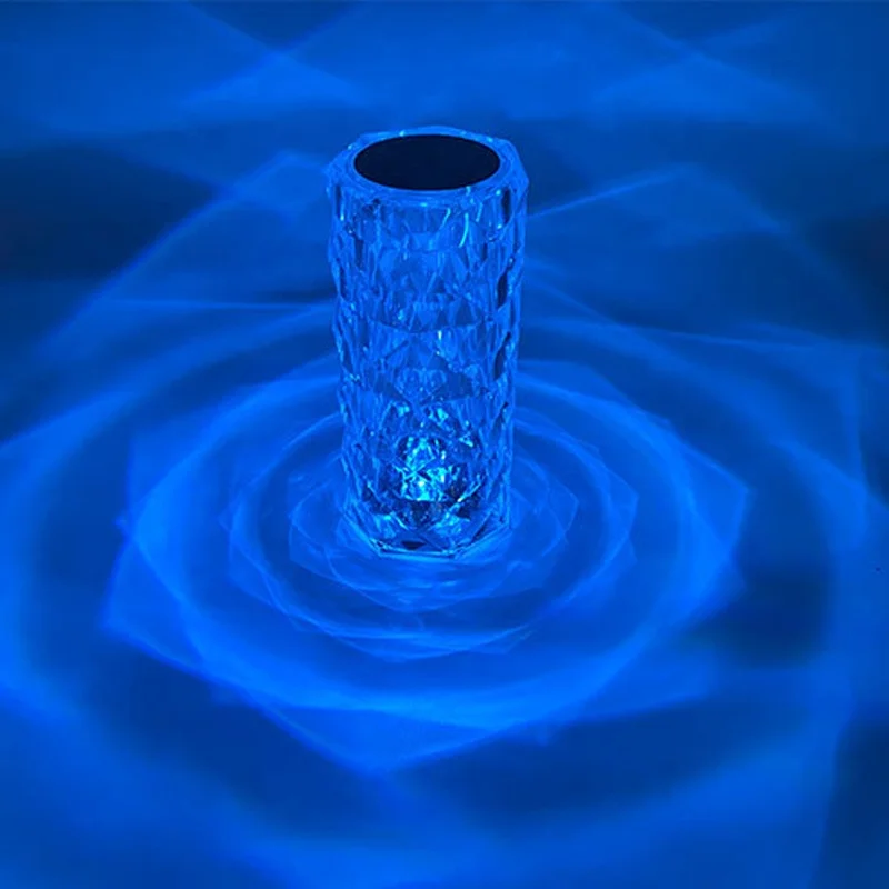 Acrylic Modern Transparent Led Touch Control Modern Table Lamps Crystal