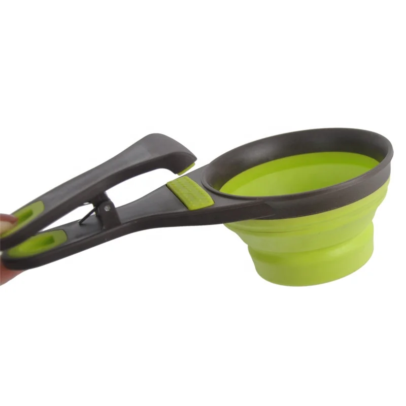 
2020 Original Factory Foldable Pet Bowls Measuring Spoons Collapsible Multi Cups Safety Durable with Optional Color 473ML 