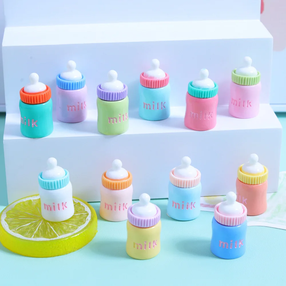Kawaii 3D Baby Bottle Decoration Accessories Handmade Charming and Cute DIY wholesale resin art and craft supplies
